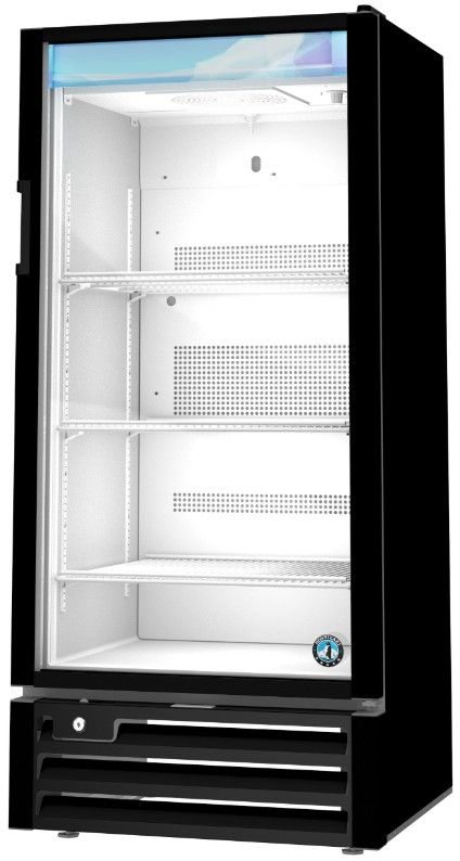 Hoshizaki 25" 10 Cu. Ft. Black Merchandiser Commercial Refrigerator with Glass Door-2