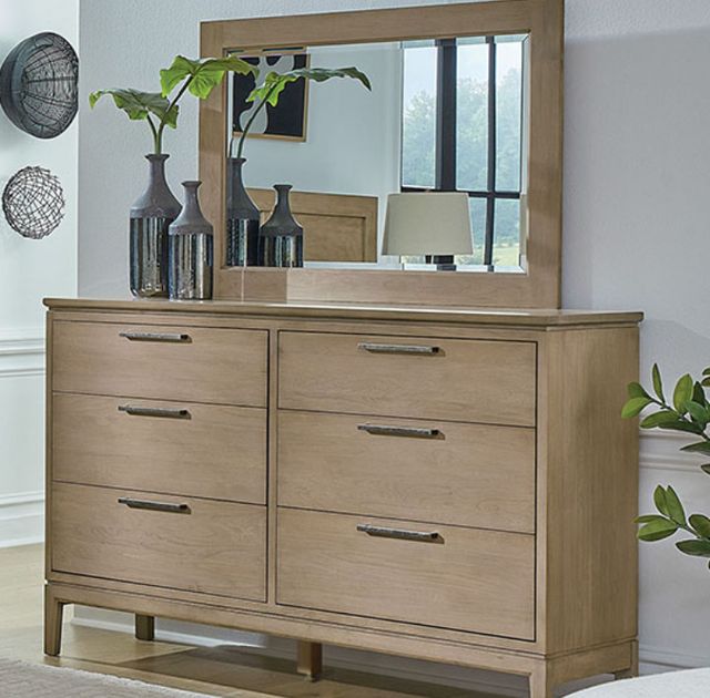 Whittier Wood® Furniture Bailey Almond 60" Low Dresser-1