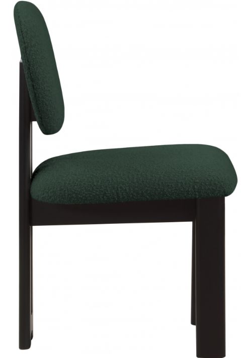 Meridian Furniture Napa Green/Black Boucle Upholstered Dining Chair-2