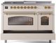 Ilve® Nostalgie II Series 48" Antique White Pro Style Dual Fuel Range-4