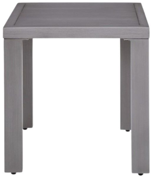 Signature Design by Ashley® Dillon Beach Gray Wooden Outdoor Square End Table-2