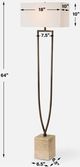 Uttermost® Fork in the Road Warm Dark Bronze Floor Lamp-2