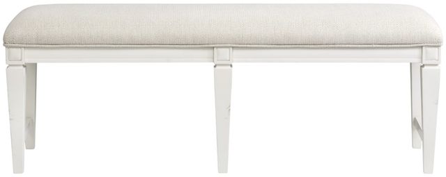 Magnussen Home® Willowbrook Egg Shell White/Natural Upholstered Bench-1