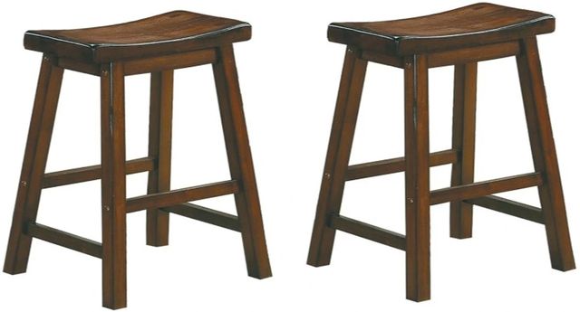 Homelegance® Saddleback Cherry 18" Dining Stool-2