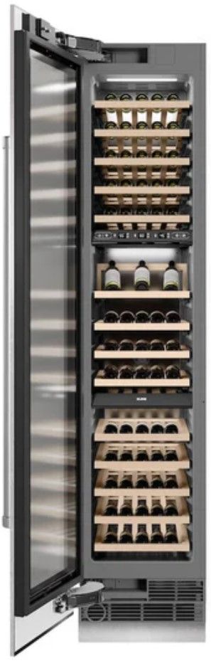 ZLINE 18" 9 Cu. Ft. Satin Stainless Steel Triple Zone Column Wine Cooler-3