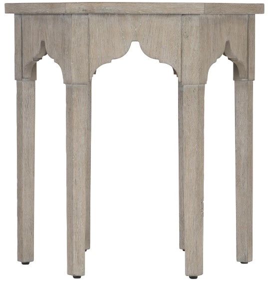 Bernhardt Albion Pewter Hexagonal Side Table-3