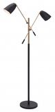 Zuo® Tanner Matte Black and Brass Floor Lamp-2