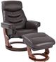BenchMaster Euro Line Happy Kona Brown Chair and Ottoman Set-0