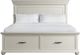 Elements International Slater Antique White King Platform Storage Bed-1