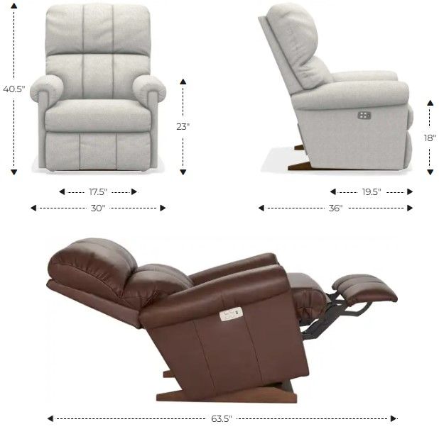La-Z-Boy® Vail Silver Power Rocking Recliner-2