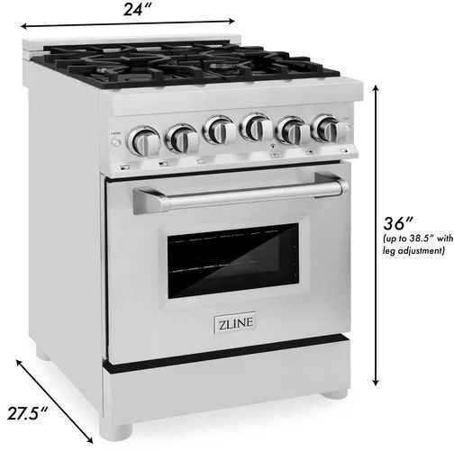 ZLINE 24" Stainless Steel Freestanding Natural Gas Range-2