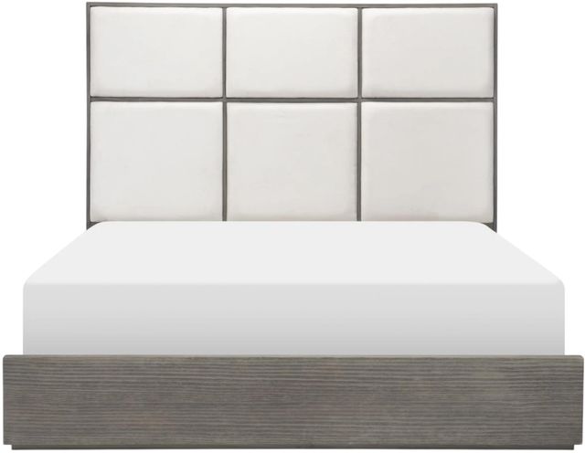 Legacy Classic Terra Luna Nightfall/White Cloud California King Upholstered Panel Bed-2