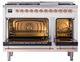 Ilve® Nostalgie II Noblesse 48'' White Pro Style Dual Fuel Range with Copper Trim-2