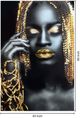 Classy Living Woman Gold Hair Rhinestones Wall Art-2