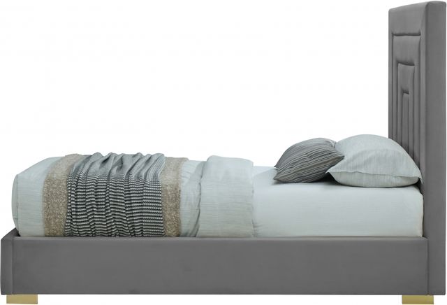 Meridian Furniture Nora Gray Twin Upholstered Panel Bed-2
