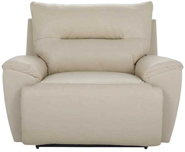 La-Z-Boy® Palmer Oyster Leather Power Reclining Chair and a Half with Headrest-1