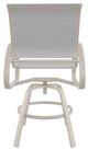 Telescope Casual Aruba Abalone/Desert Aluminum/Fabric Outdoor Sling Balcony Height Swivel Cafe Chair-3