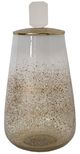 A & B Home Gold/White Lidded Jar -1