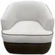 International Furniture Direct Tumbi Brown/Ivory Swivel Accent Chair-1