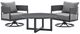 Armen Living Argiope 3-Piece Dark Gray Patio Outdoor Swivel Seating Set-0