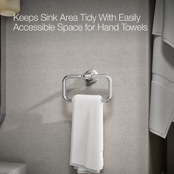 KOHLER® Artifacts® Polished Chrome Towel Ring-3