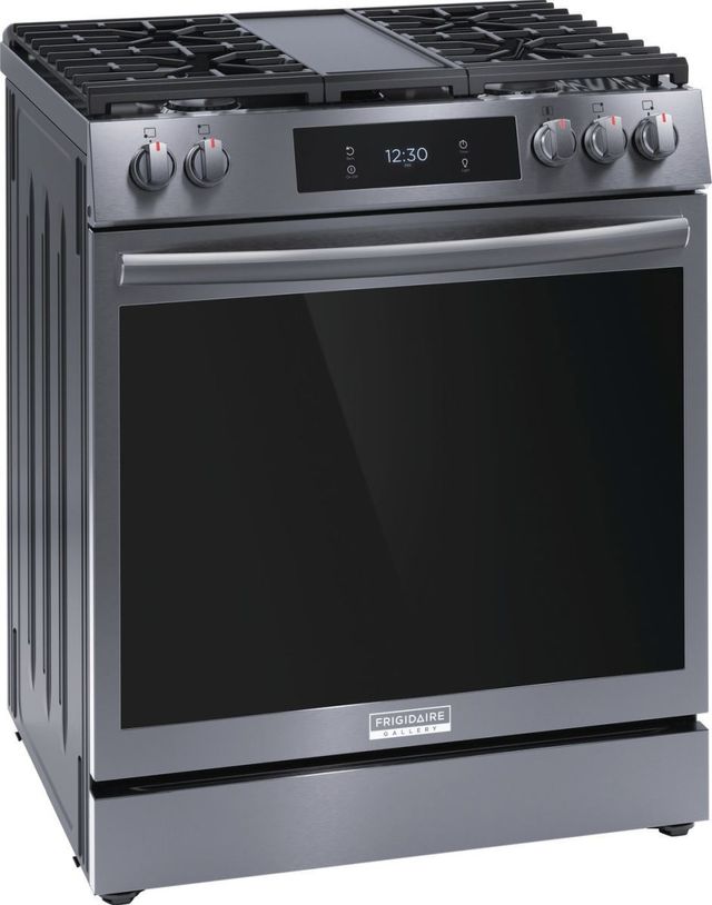 Frigidaire Gallery® 30" Smudge-Proof® Black Stainless Steel Slide In Gas Range-2