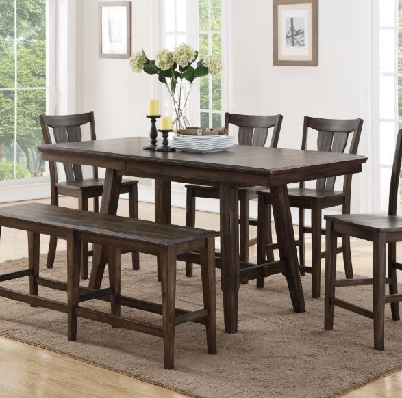 Winners Only® Daphne Deep Gray Tall Dining Bench-2