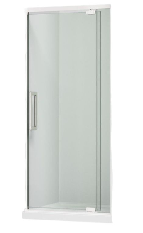 KOHLER Statement™ Bright Polished Silver 76" x  32" - 36" Pivot Shower Door-0