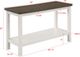 Crown Mark Dakota Brown Sofa Table with White Base-2