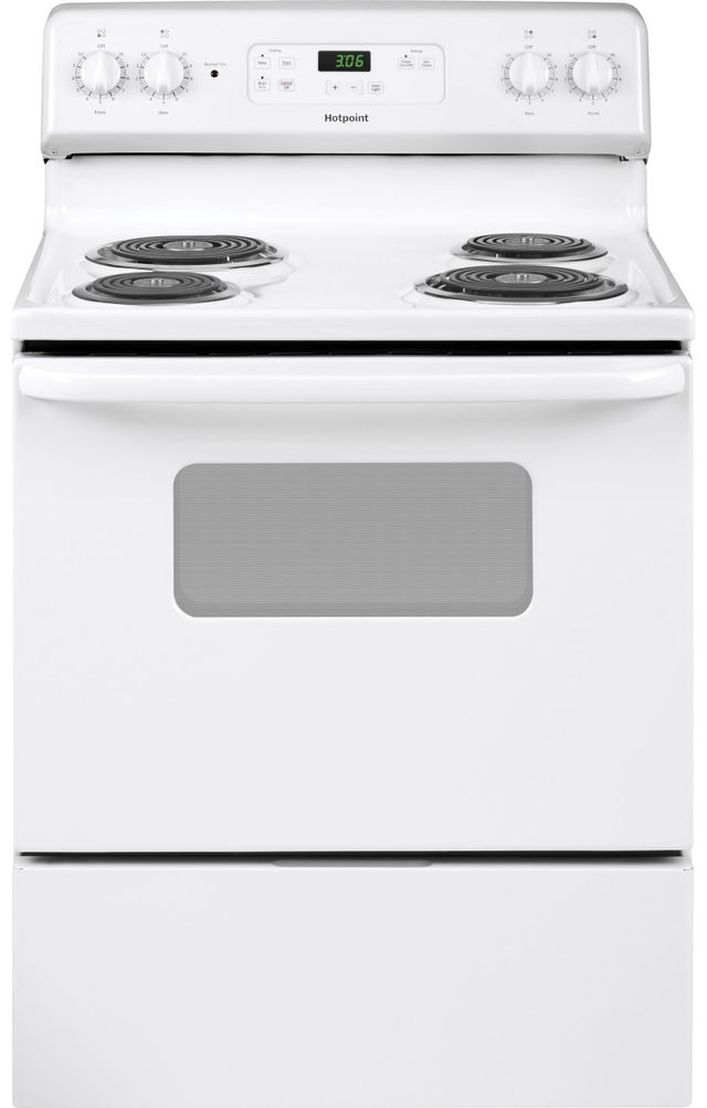 Hotpoint® 30" White Freestanding Electric Range-0