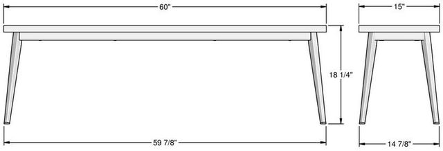 Amisco Customizable Benson 60" Dining Bench-1