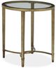 Magnussen Home® Copia Glass Top Oval End Table with Antiqued Tint Metal Base-2