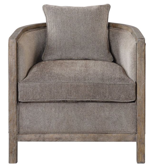 Uttermost® Viaggio Gray Accent Chair-3