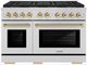 ZLINE Autograph Edition Paramount Series 48" Stainless Steel Pro Style Dual Fuel Range with Polished Gold Accents -0