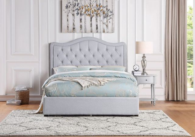 Homelegance® Toddrick Gray Queen Platform Storage Bed-1