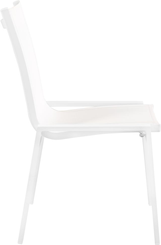 Meridian Furniture Nizuc 2-Piece White Outdoor Patio Mesh Dining Chairs-2