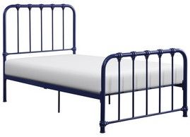 Mazin Furniture Bethany Navy Blue Twin Youth Bed-1