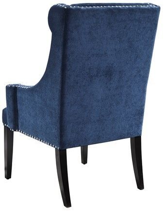 Olliix by Madison Park Blue Marcel High Back Wing Chair-1