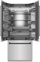 ZLINE Autograph Edition 36" 19.6 Cu. Ft. Stainless Steel Built-In French Door Refrigerator with Matte Black Accents-2