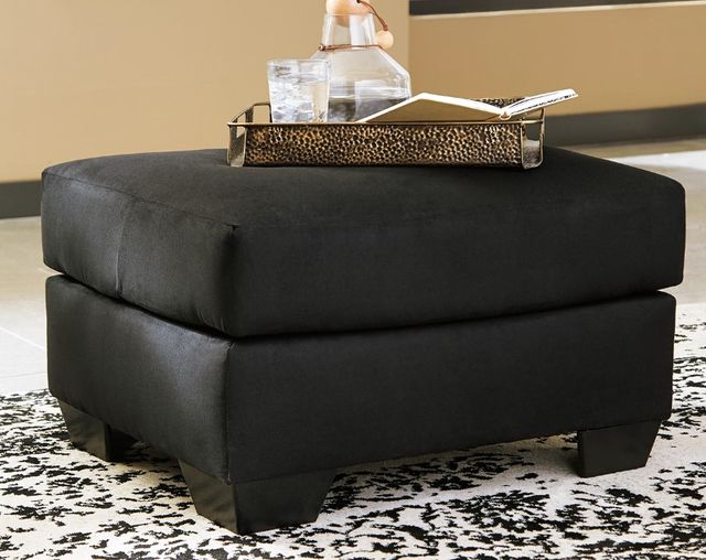 Signature Design by Ashley® Darcy Black Ottoman-1