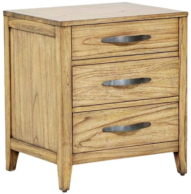 Napa Furniture Design Belgium Brown 3-Drawer Nightstand-0
