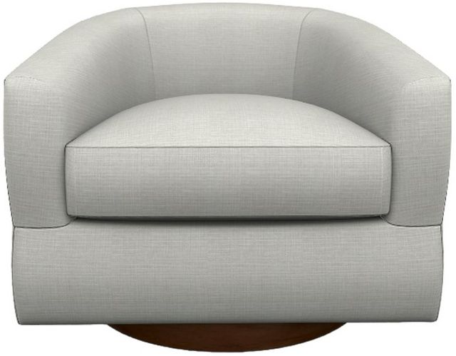 Best® Home Furnishings Customizable Ennely Swivel Barrel Chair with Dark Walnut Legs-1