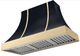 AGA Cascade 48" Gloss Black Wall Mounted Range Hood with Polished Brass Trim-0