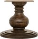 International Furniture Direct Lumiere Gray with Matte Acrylic Top Pedestal Dining Table with Brown Base-4