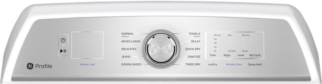 GE Profile™ 7.4 Cu. Ft. White Front Load Natural Gas Dryer -4