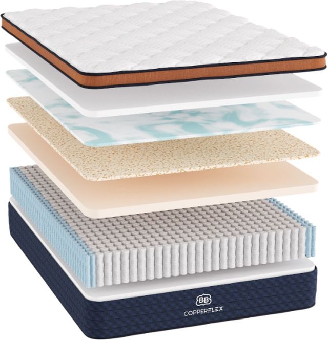 Brooklyn Bedding Copperflex® Pro 14" Hybrid Medium Euro Top Full Mattress in a Box-2