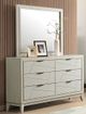 Elements International Artis White Dresser and Mirror-1