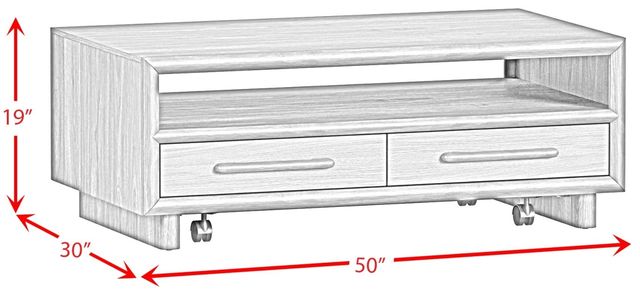 Elements International Brisbane Brown Coffee Table with Casters-2