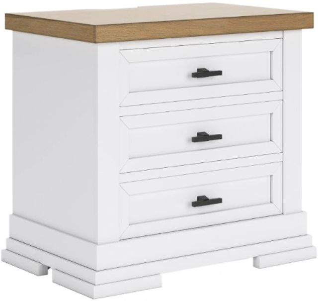 Benchcraft® Ashbryn Natural/White Nightstand-0