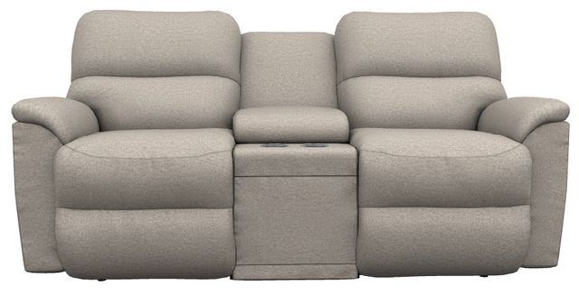 La-Z-Boy® Brooks Muslin Power Reclining Loveseat with Console, Headrest, and Lumbar-1